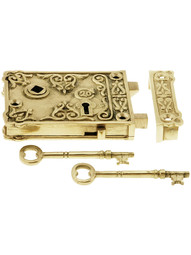 Solid Brass Century Rim Lock With Choice of Finish