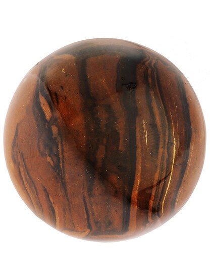 Alternate View of Pair of Bennington Style Rim Lock Knobs With Black Iron Shanks.