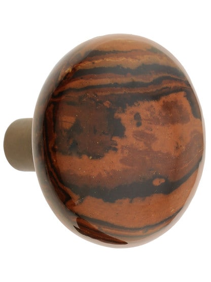 Alternate View 2 of Pair of Bennington Style Door Knobs With Brass Shanks.
