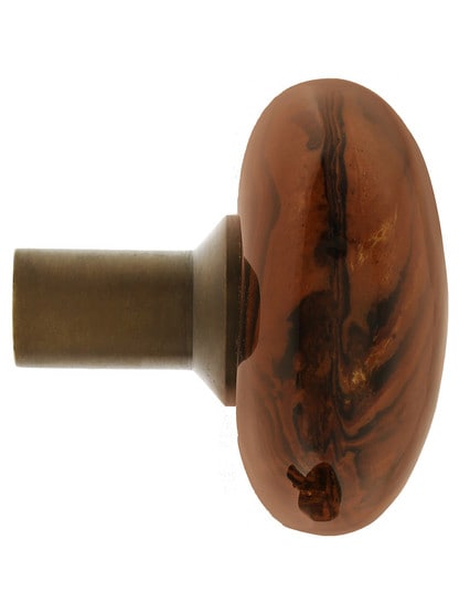 Alternate View 3 of Pair of Bennington Style Door Knobs With Brass Shanks.