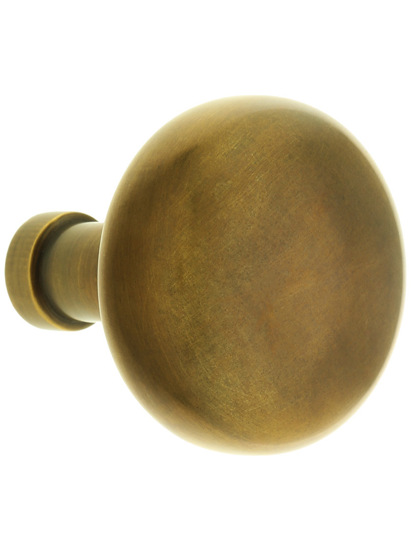 Alternate View 2 of Pair of Small Colonial Door Knobs In Antique-By-Hand Finish.