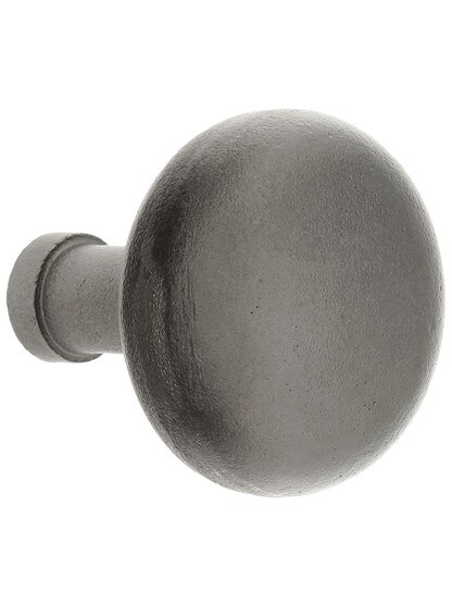 Alternate View 2 of Pair of Small Cast Iron Colonial Door Knobs In Antique Iron