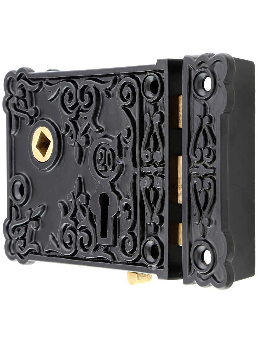 Alternate View of Cast-Iron Century Rim Lock.