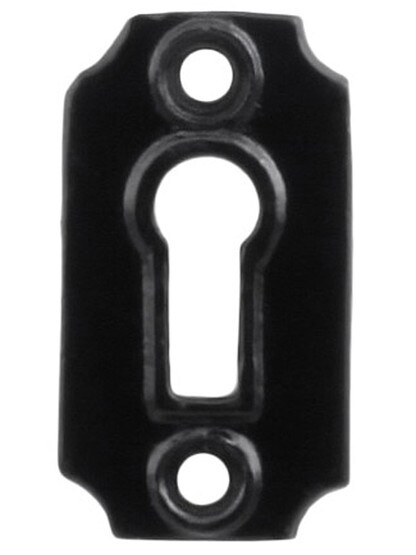 Cast Iron Keyhole Cover With Black Powder Coating.