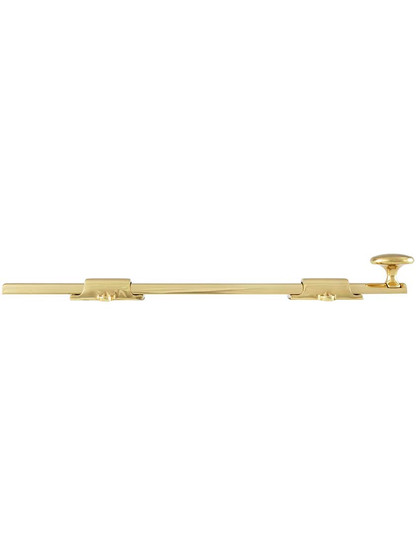 12" Traditional Style Surface Door Bolt In Solid Brass