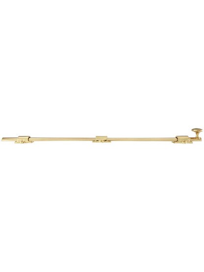 Alternate View of 24 inch Traditional Style Surface Door Bolt in Solid Brass.