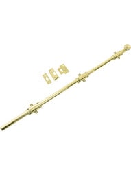 24" Traditional Style Surface Door Bolt In Solid Brass