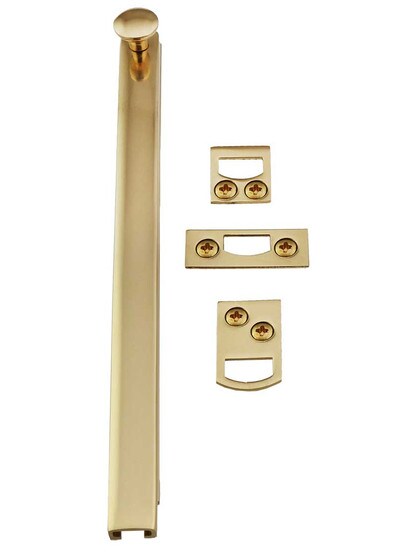 Alternate View 2 of 8 inch Contemporary Style Surface Bolt in Solid Brass.