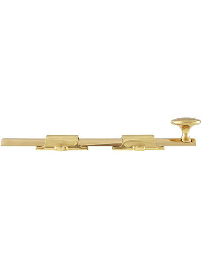 8" Traditional Style Surface Door Bolt In Solid Brass