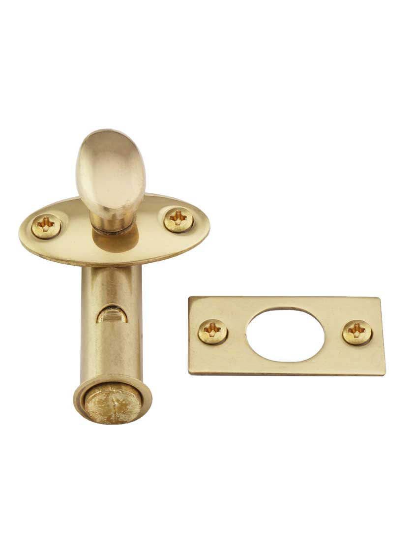 1 3/4" Backset Mortise Privacy Bolt in Solid Brass House of Antique