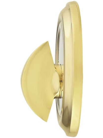 Alternate View of Solid Brass Single Cylinder Regular-Style Deadbolt.