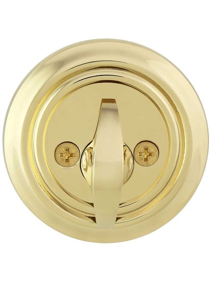 Alternate View 2 of Solid Brass Single Cylinder Regular-Style Deadbolt.