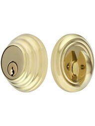Solid Brass Single Cylinder Low-Profile Deadbolt.