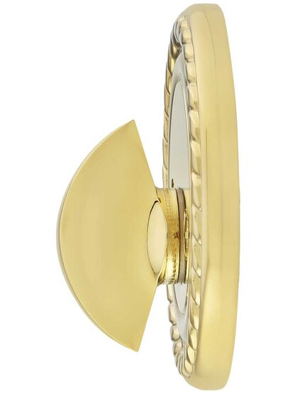 Alternate View of Solid Brass Single Cylinder Rope-Style Deadbolt.
