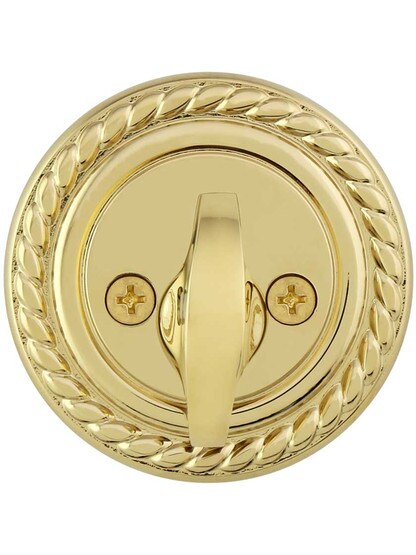 Alternate View 2 of Solid Brass Single Cylinder Rope-Style Deadbolt.