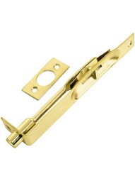 6" Flush Mounted Door Bolt In Solid Brass