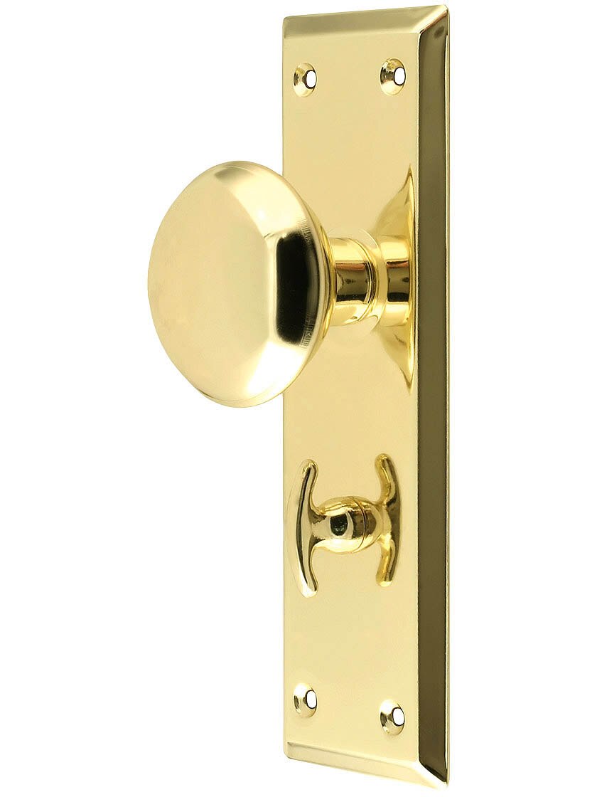 Brass Plated Privacy Mortise Lock Set House of Antique Hardware