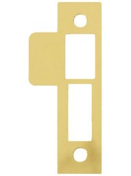 3 3/8" Brass-Finish Steel Strike Plate