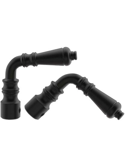 Alternate View 3 of Small Cast Iron Rim Latch Set with Victorian Levers.