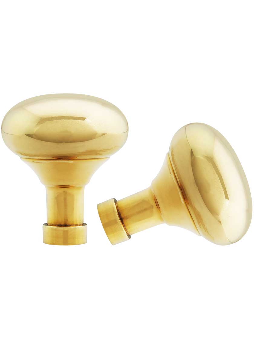 Alternate View 3 of Solid Brass Horizontal Rim Lock Set with Small Round Knobs.