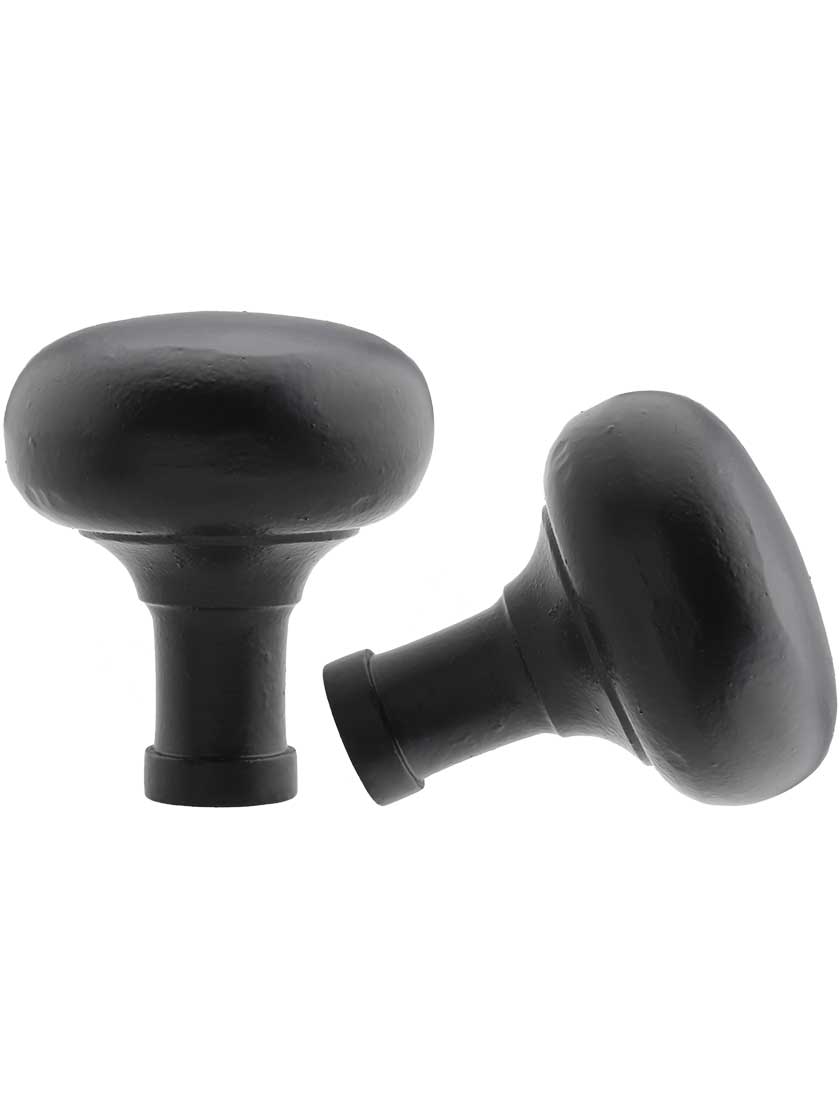 Alternate View 3 of Cast Iron Horizontal Rim Lock Set with Small Iron Knobs.