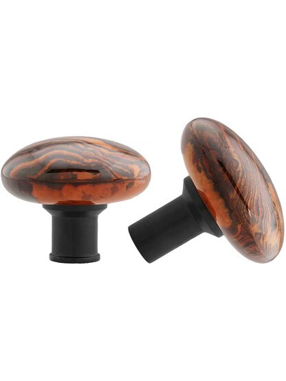 Alternate View 3 of Cast Iron Vertical Rim Lock Set with Bennington Style Door Knobs.