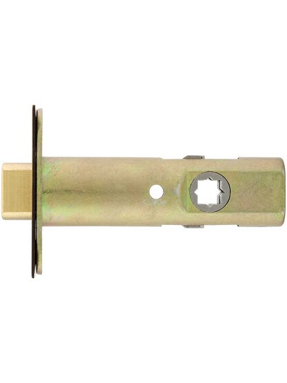 Alternate View 2 of Premium Tubular Door Latch with Solid Brass Face and Strike Plates in Antique-By-Hand.