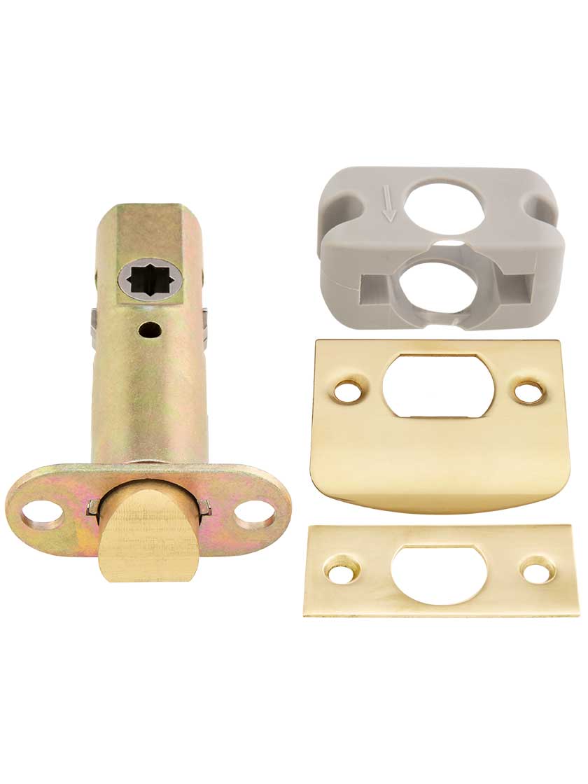 Premium Passage Tubular Door Latch with Solid Brass Face & Strike