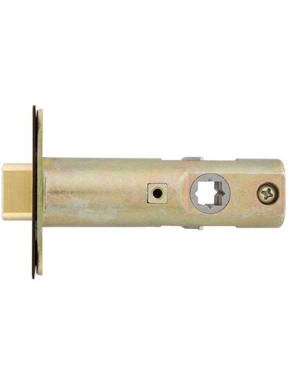 Alternate View 2 of Premium Tubular Door Latch with Solid Brass Face and Strike Plates in Antique-By-Hand.