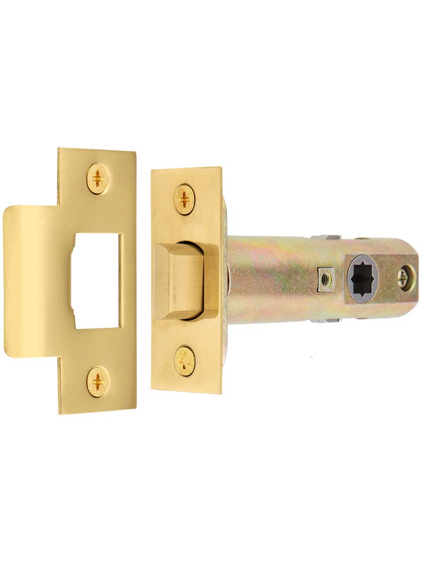 Premium Privacy Tubular Door Latch with Solid Brass Face & Strike Plates