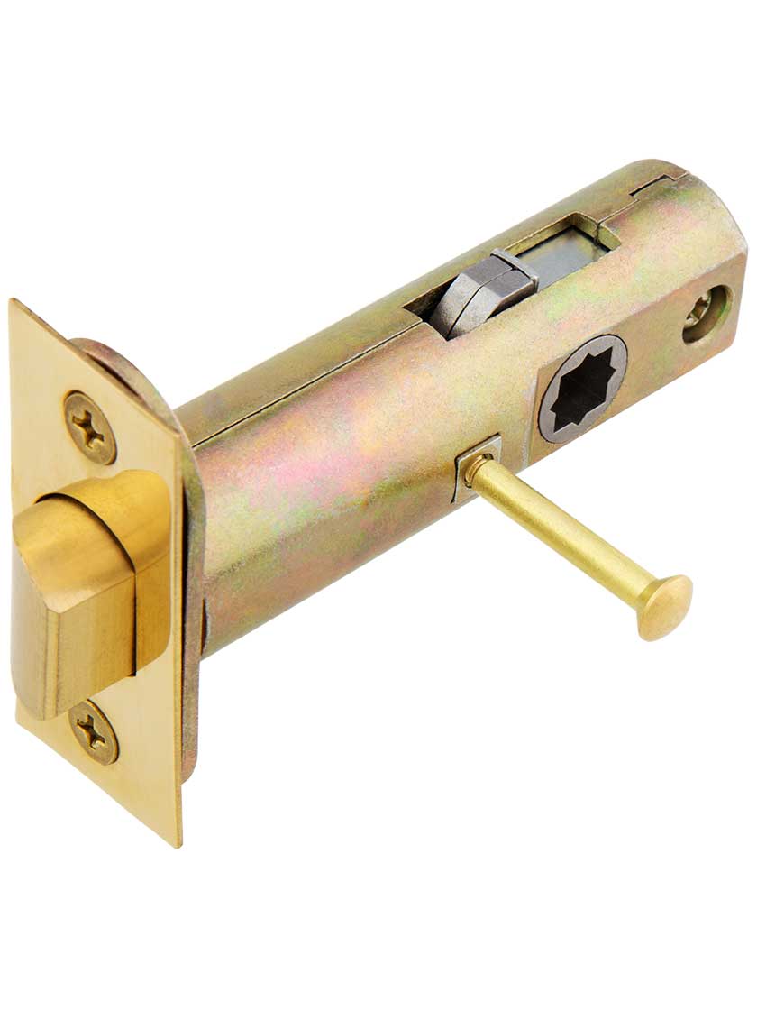 Premium Privacy Tubular Door Latch with Solid Brass Face & Strike