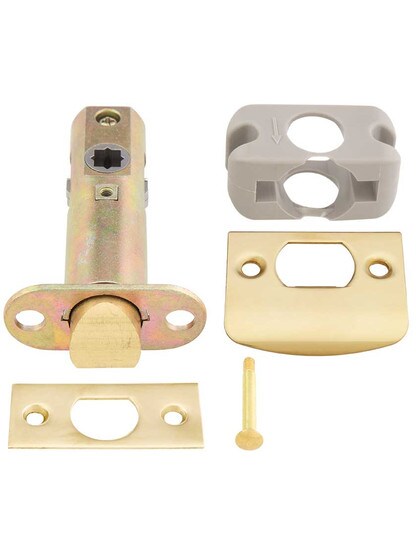 Alternate View 6 of Premium Tubular Door Latch with Solid Brass Face and Strike Plates.