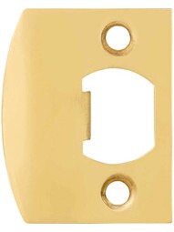 Solid Brass Full Lip Strike Plate with Square Corners