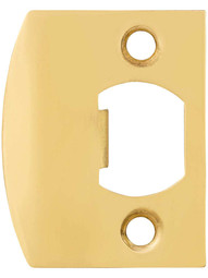 Solid Brass Full Lip Strike Plate with Square Corners