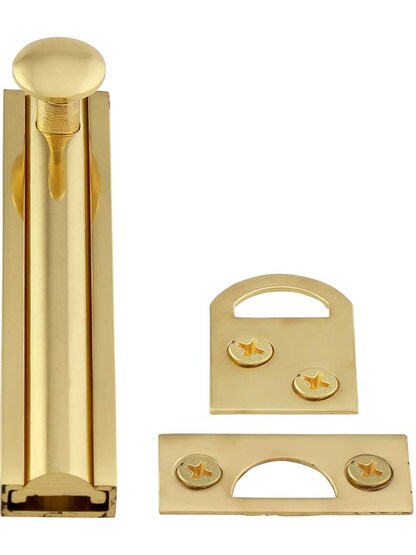 Alternate View 2 of 3 inch Contemporary Style Surface Bolt In Solid Brass