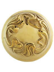 Alternate View of Pair of Solid-Brass Art Nouveau Door Knobs.