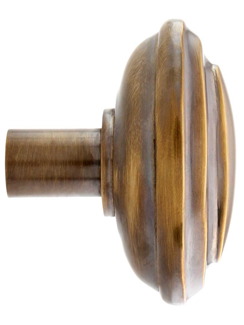 Pair of SolidBrass Colonial Oval Door Knobs in AntiqueByHand House