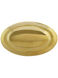 Alternate View of Pair of Solid-Brass Colonial Oval Door Knobs.