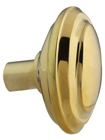 Alternate View 2 of Pair of Solid-Brass Colonial Oval Door Knobs.