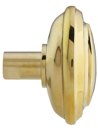 Alternate View 3 of Pair of Solid-Brass Colonial Oval Door Knobs.