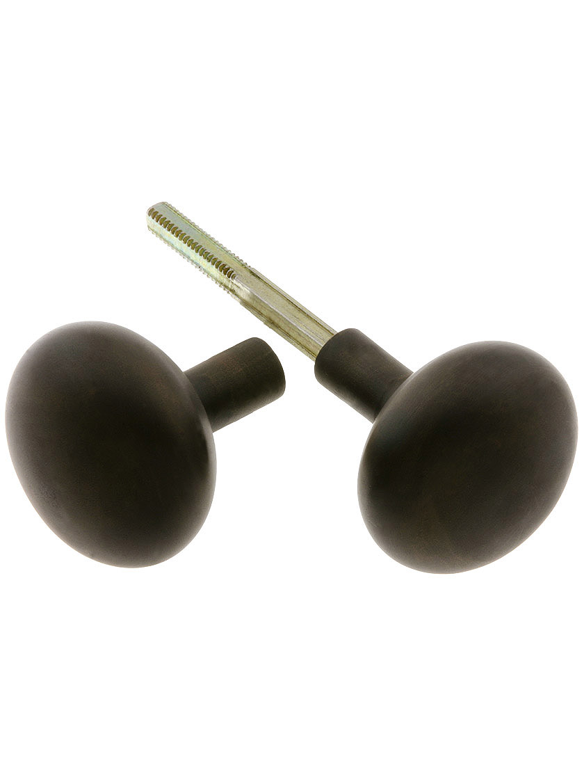 Pair of Craftsman Door Knobs With Oil-Rubbed Bronze Finish.