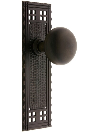 Alternate View 4 of Pair of Craftsman Door Knobs With Oil-Rubbed Bronze Finish.