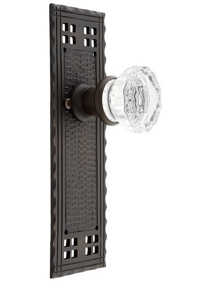 Arts and Crafts Door Set With Fluted Glass Knobs .