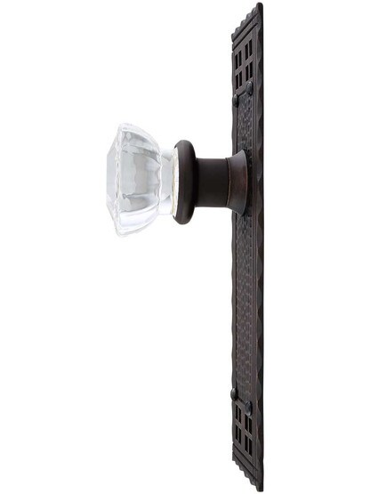 Alternate View 2 of Arts and Crafts Door Set With Fluted Glass Knobs.