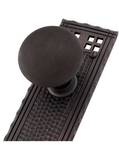 Alternate View 3 of Arts and Crafts Door Set in Oil-Rubbed Bronze.
