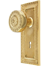 Pisano Design Mortise-Lock Set with Matching Knobs.