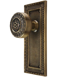 Pisano-Design Door Set with Matching Knobs in Antique-By-Hand.