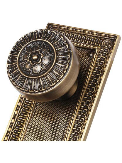 Alternate View 3 of Pisano-Design Door Set with Matching Knobs in Antique-By-Hand.