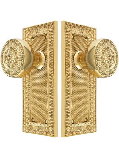 Alternate View of Pisano-Design Door Set with Matching Knobs.