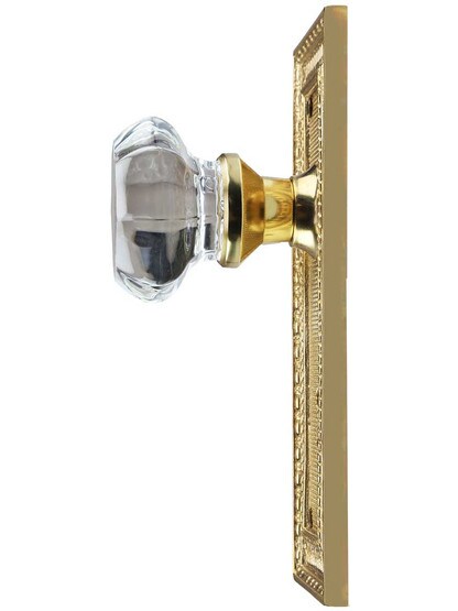 Alternate View 2 of Pisano-Design Door Set with Octagonal Crystal Glass Door Knobs.